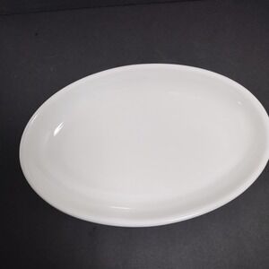 Opificio Etico Oval Ceramic Serving‎ Platter 12.5 X 8 In White Made In Italy